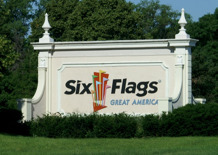 six flags great america logo. six flags great america